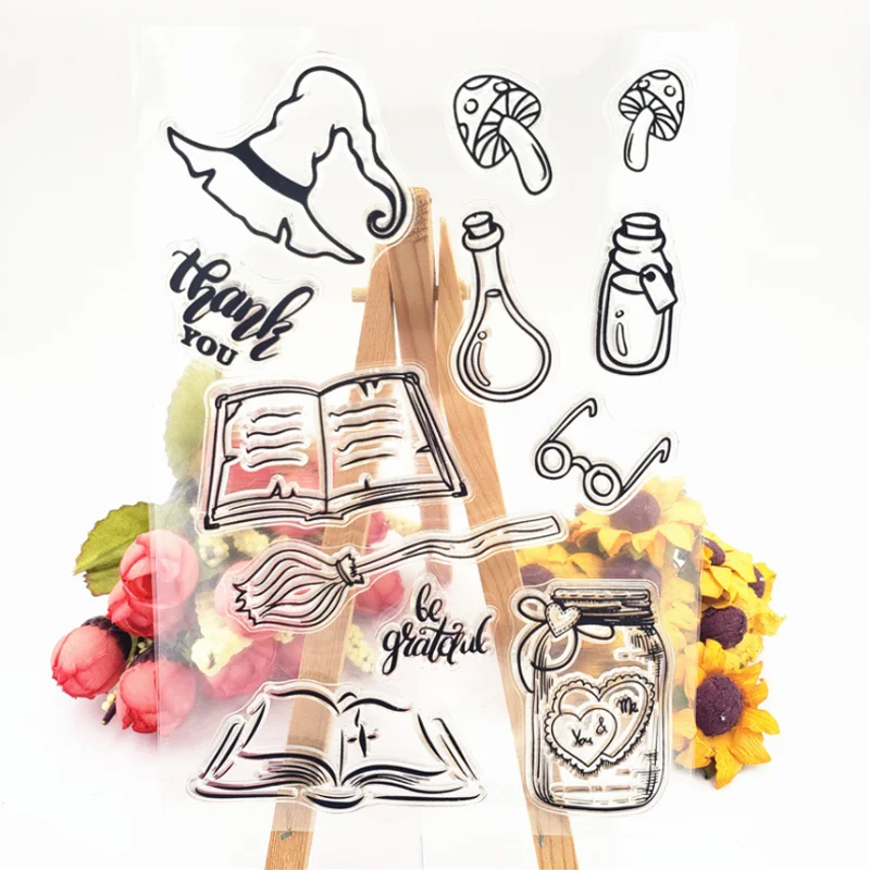 Witch's Magic Book Transparent Clear Silicone Stamp Seal DIY Scrapbooking Photo Album Decorative Rubber Stamp Painting Template
Witch's Magic Book Transparent Clear Silicone Stamp Seal DIY Scrapbooking Photo Album Decorative Rubber Stamp Painting Template
