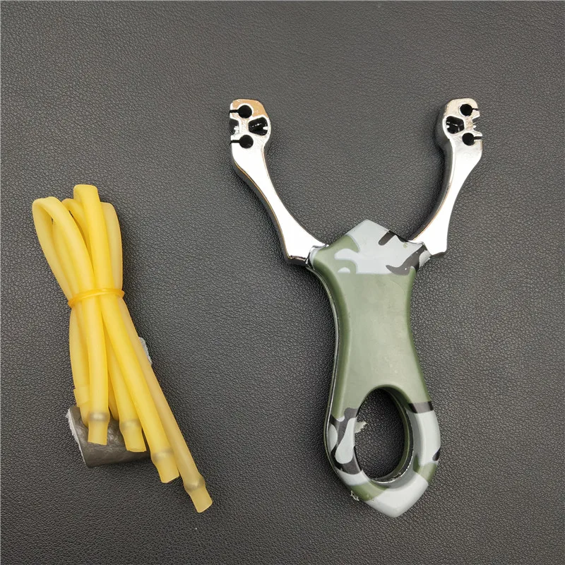 

2023 NEW Powerful Sling Shot Aluminium Alloy Camouflage Bow fishing Catapult Outdoor Hunting Slingshot Hunt Accessories catapult