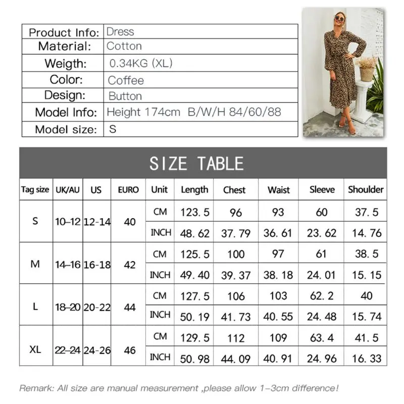 Womens Bohemian Leopard Printed Long Puff Sleeves Midi Dress Stand Collar Button Up V-Neck Drawstring High Waist Party BX0A
Womens Bohemian Leopard Printed Long Puff Sleeves Midi Dress Stand Collar Button Up V-Neck Drawstring High Waist Party BX0A