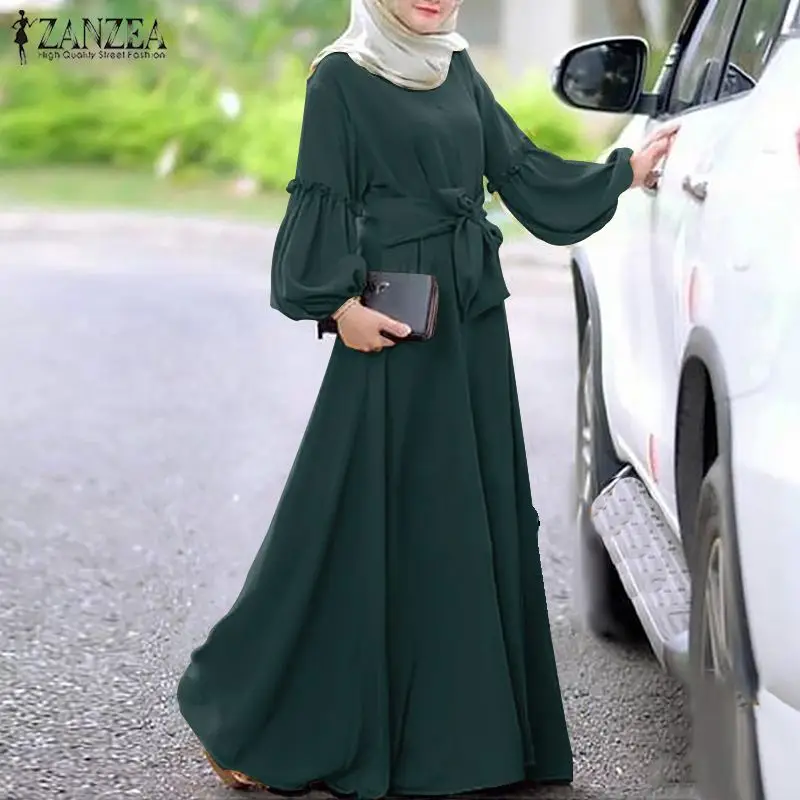 ZANZEA Women Lace Up Hijab Dress Islamic Muslim Kaftan Abaya Dubai Dress Solid Long Sleeve Ruffles Maxi Long Sundress Robe Femme
ZANZEA Women Lace Up Hijab Dress Islamic Muslim Kaftan Abaya Dubai Dress Solid Long Sleeve Ruffles Maxi Long Sundress Robe Femme