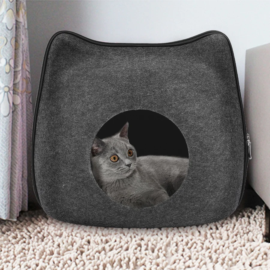 Detachable Natural Felt Cat Bed Breathable Cat Pet Cave Cat Bed House with Cushion for Pets Cats Pet Accessories Four Seasons
Detachable Natural Felt Cat Bed Breathable Cat Pet Cave Cat Bed House with Cushion for Pets Cats Pet Accessories Four Seasons