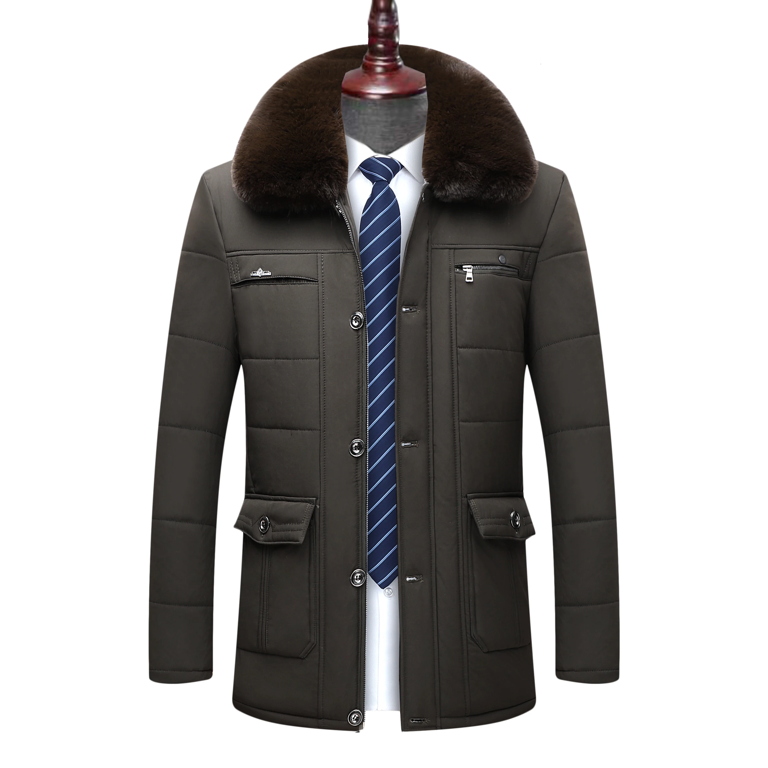 Плюс 8XL 6XL 5XL новый стиль зимнее мужское теплое пальто из плотного флиса модные