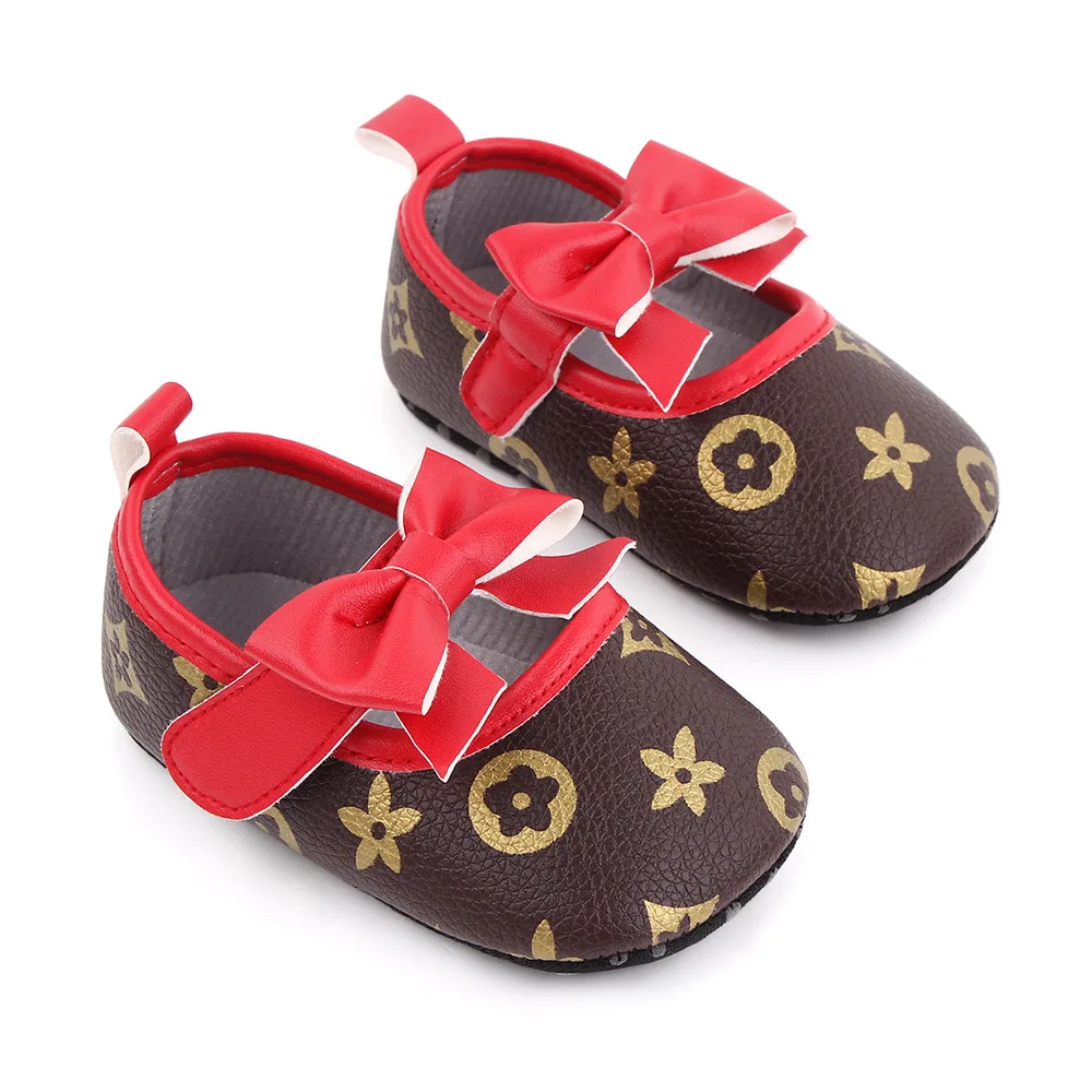 Baby Toddler Shoes for Girls Fashion Sneakers 0-6-12 Months Newborn Bowknot Casual Prewalkers