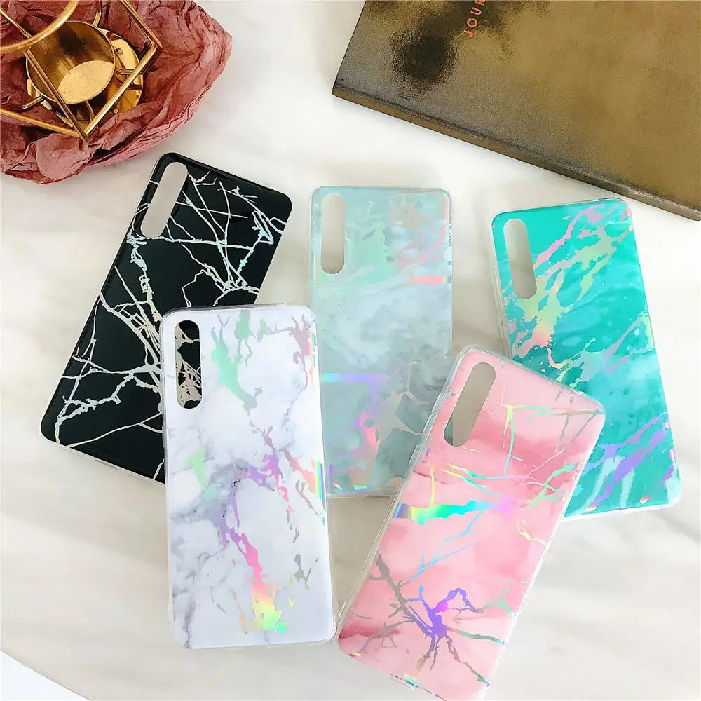Блестящий Мраморный чехол для телефона Huawei P20 P30 Lite Pro Mate 20 Nova 3i Y5 Y6 Y7 2018|Бамперы| |