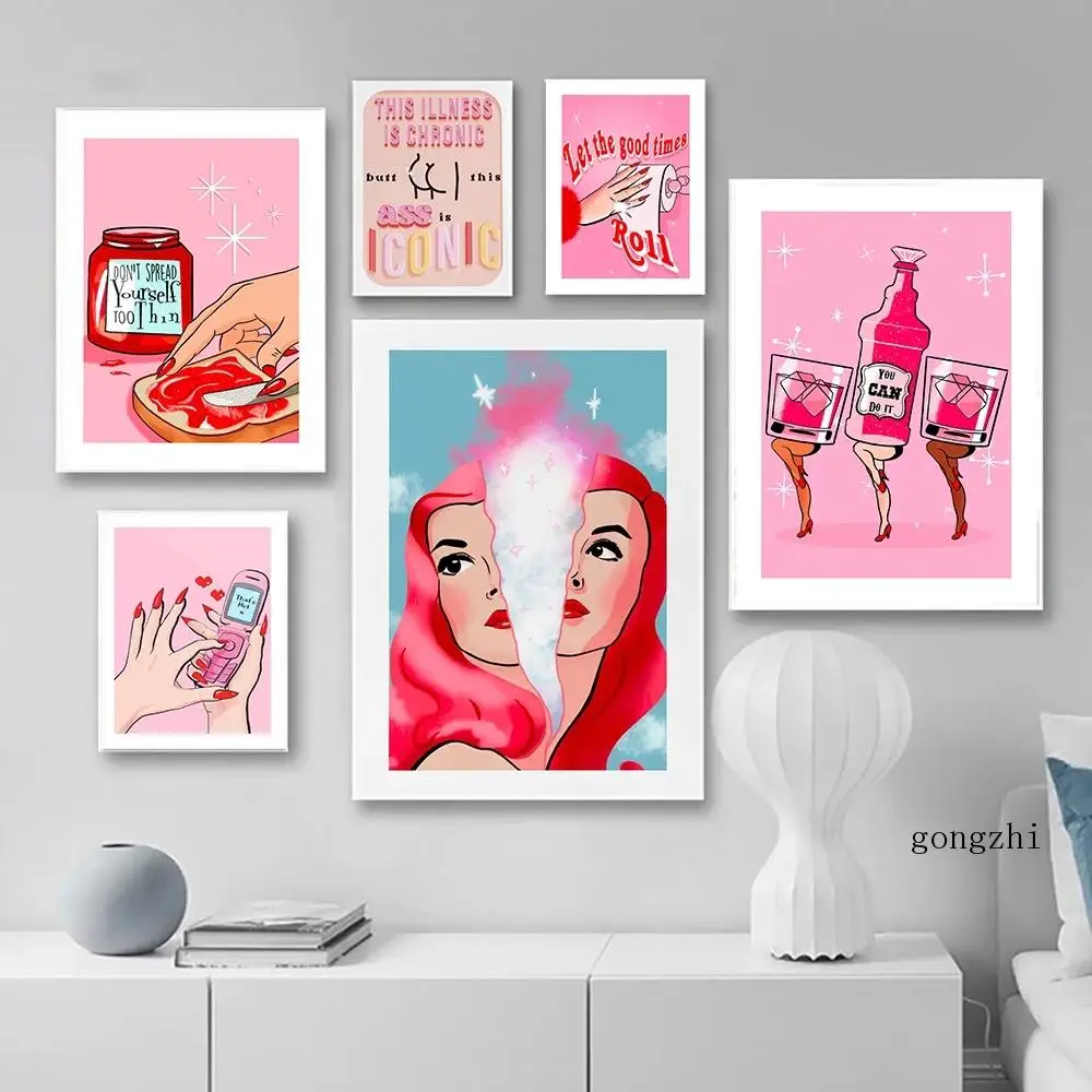 Pink Style Fashion Girl Nordic Poster Funny Bathroom Canvas Painting and Prints Modern Wall Art Pictures for Bedroom Home Decor
Pink Style Fashion Girl Nordic Poster Funny Bathroom Canvas Painting and Prints Modern Wall Art Pictures for Bedroom Home Decor