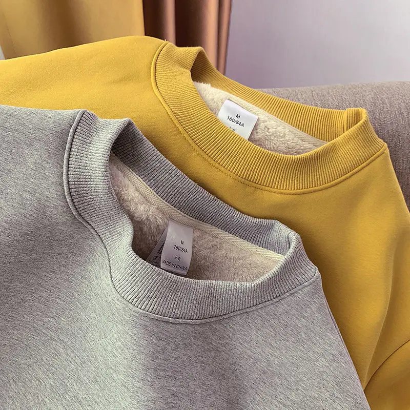 Lamb Wool Sweater Round Neck Pullover Korean Version of All-match Casual Autumn and Winter New Solid Color Thick Warm Sweater
Lamb Wool Sweater Round Neck Pullover Korean Version of All-match Casual Autumn and Winter New Solid Color Thick Warm Sweater
