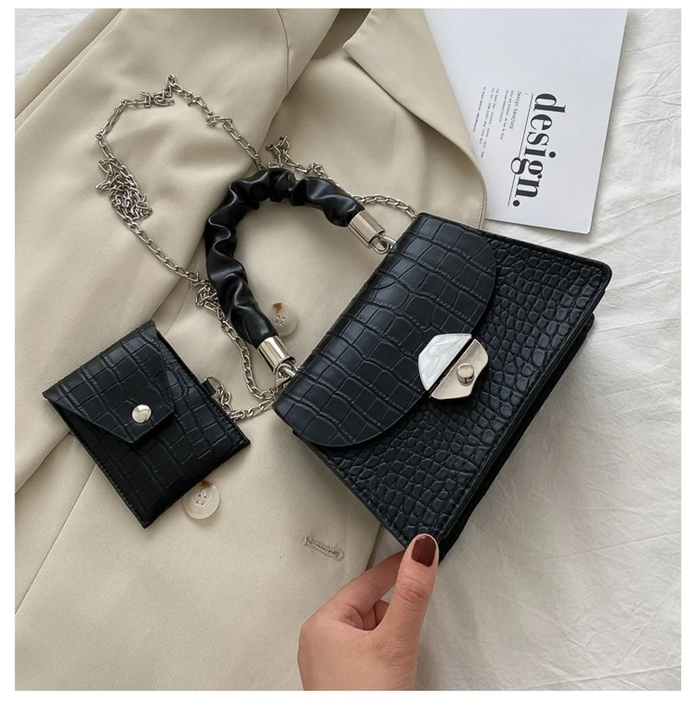 Fashion Crocodile Pattern Women Bags MINI PU Leather Shoulder Bags For Women Chain Designer Luxury Handbag Female Travel Tote
Fashion Crocodile Pattern Women Bags MINI PU Leather Shoulder Bags For Women Chain Designer Luxury Handbag Female Travel Tote