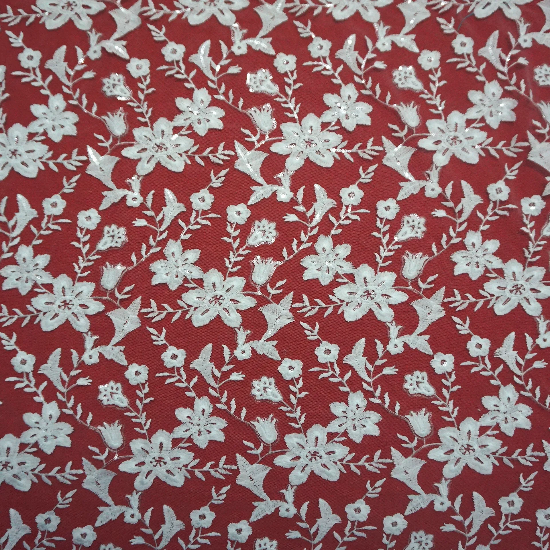 2 Yard/ Lot Embroidery fabric With Sequins milk silk embroidery full of large flower three-dimensional geo
2 Yard/ Lot Embroidery fabric With Sequins milk silk embroidery full of large flower three-dimensional geo