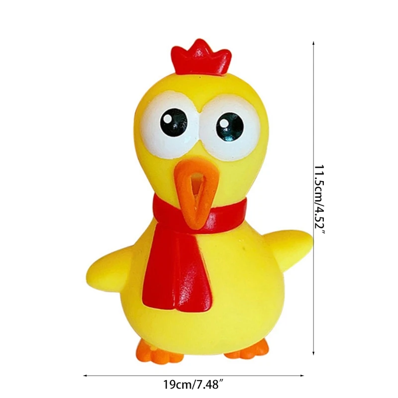 

Creative Funny Vinyl Screaming Chicken Toy Tricky Joke Stress Reliever Decompression Squawking Toys