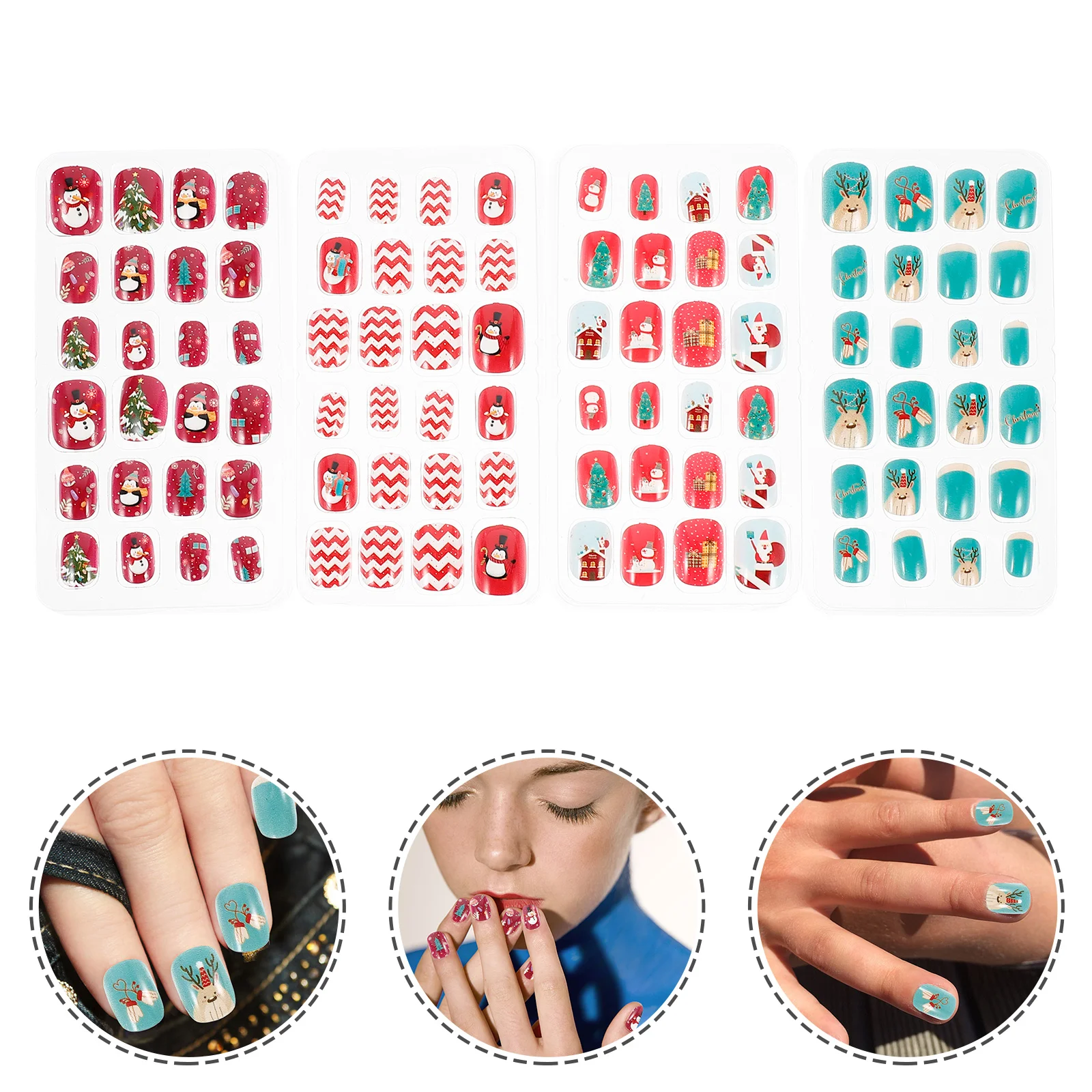 96Pcs Christmas Children Kids Fake Nail Girls Artificial False Nail Tips Decor
96Pcs Christmas Children Kids Fake Nail Girls Artificial False Nail Tips Decor