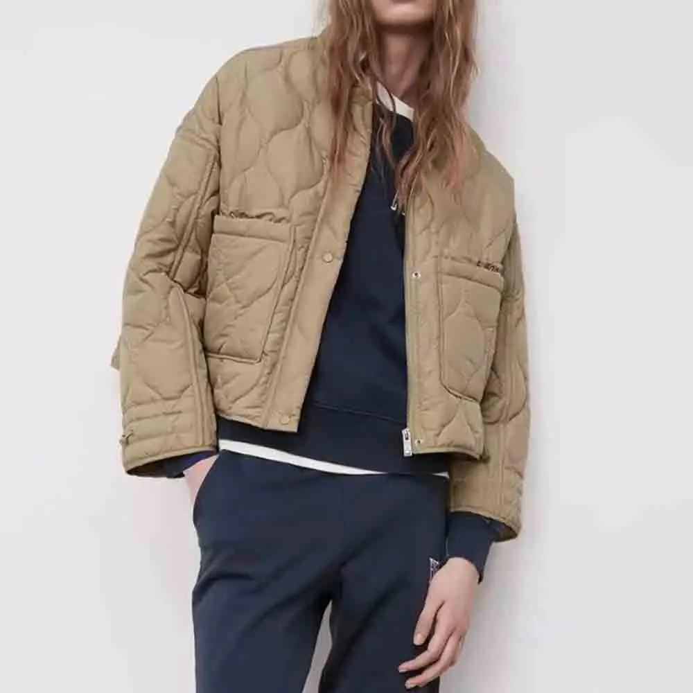 Za Women's Jackets Winter Thin Parkas Coat Khaki black Solid color Jacket Fashion Outwear Lightweight Short Pocket Ladies Jacket
Za Women's Jackets Winter Thin Parkas Coat Khaki black Solid color Jacket Fashion Outwear Lightweight Short Pocket Ladies Jacket