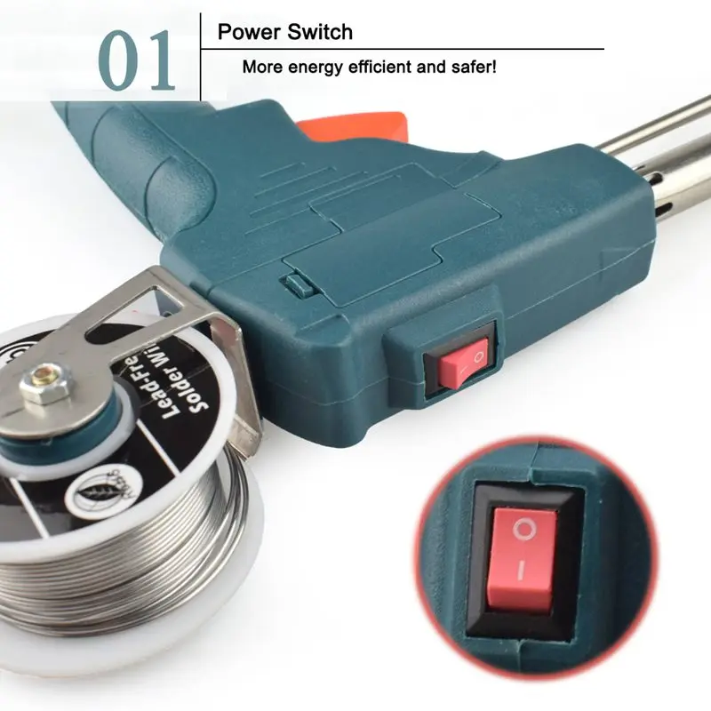 Us Plug 110V 60W Hand-Held Internal Heating Soldering Iron Automatically Send Tin With Power Switch Welding Repair Tool
Us Plug 110V 60W Hand-Held Internal Heating Soldering Iron Automatically Send Tin With Power Switch Welding Repair Tool