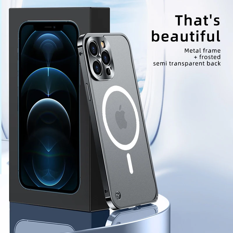 Hyso, модный бампер с беспроводной зарядкой, матовые металлические телефонные чехлы из ТПУ для iPhone 12 Pro Max Mini, задние крышки для мобильного теле...
Hyso, модный бампер с беспроводной зарядкой, матовые металлические телефонные чехлы из ТПУ для iPhone 12 Pro Max Mini, задние крышки для мобильного теле...