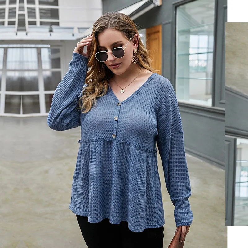2021 New Autumn All Match V Neck Long Sleeve Single Breasted Oversize Solid Color Blouses Women Plus Size Causal Slim Chic Tops
2021 New Autumn All Match V Neck Long Sleeve Single Breasted Oversize Solid Color Blouses Women Plus Size Causal Slim Chic Tops