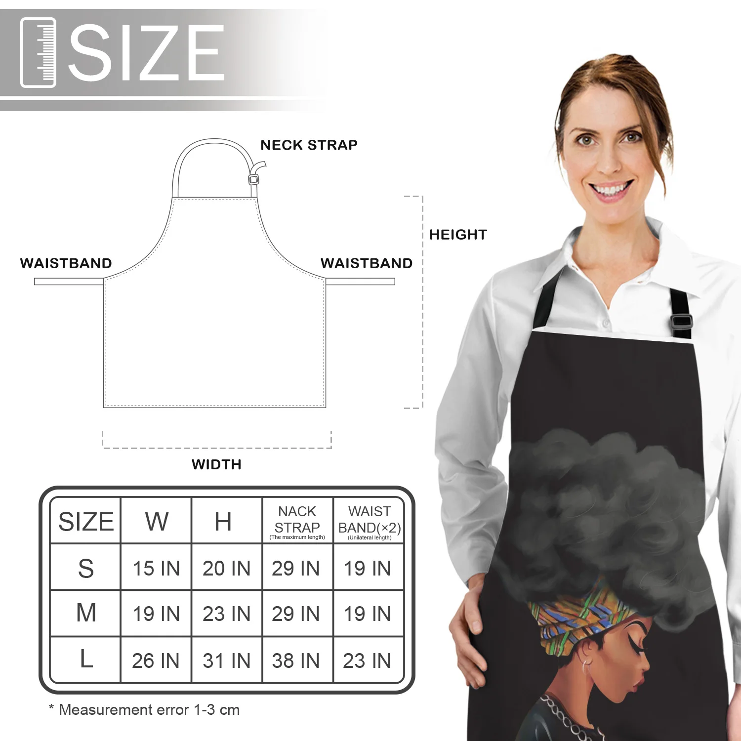 Kitchen Apron African Woman Female Black Hair Background Adjustable Bib Canvas Aprons For Women Cooking Baking Pinafore
Kitchen Apron African Woman Female Black Hair Background Adjustable Bib Canvas Aprons For Women Cooking Baking Pinafore