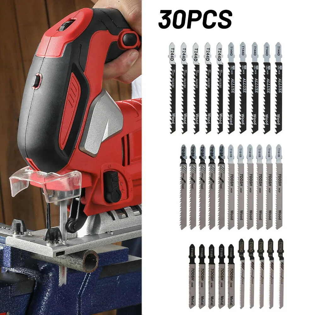 30 Pcs Saw Blades Jigsaw Blade W/ T-Shank Package Universal Assorted For Wood Metal Plastic Cutting Woodworking Tool Accessories
30 Pcs Saw Blades Jigsaw Blade W/ T-Shank Package Universal Assorted For Wood Metal Plastic Cutting Woodworking Tool Accessories