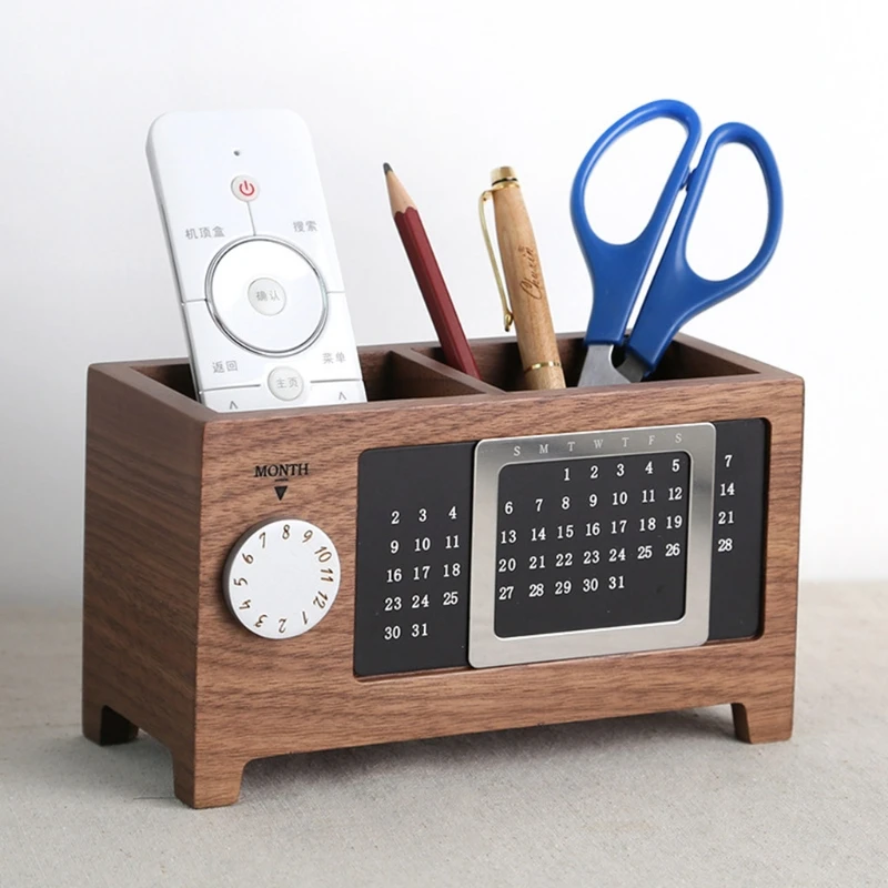 H05B Solid Wood Calendar Pen Holder Multifunctional Desktop Office Organizer Stationery Pencil Storage Box Decoration
H05B Solid Wood Calendar Pen Holder Multifunctional Desktop Office Organizer Stationery Pencil Storage Box Decoration