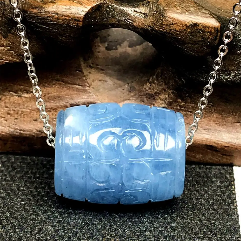 

Топ натуральный синий кулон из морганита, ожерелье, ювелирные изделия для женщин, мужчин, бериловых кристаллов 17x14 мм, бусины, камень 925 пробы, серебряные цепочки AAAAA