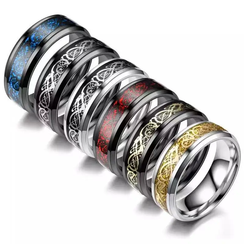 8mm Retro Golden Dragon Ring Jewelry Dragon Pattern Inlaid Ring Stainless Steel Jewelry Fashion Jewelry Accessories
8mm Retro Golden Dragon Ring Jewelry Dragon Pattern Inlaid Ring Stainless Steel Jewelry Fashion Jewelry Accessories