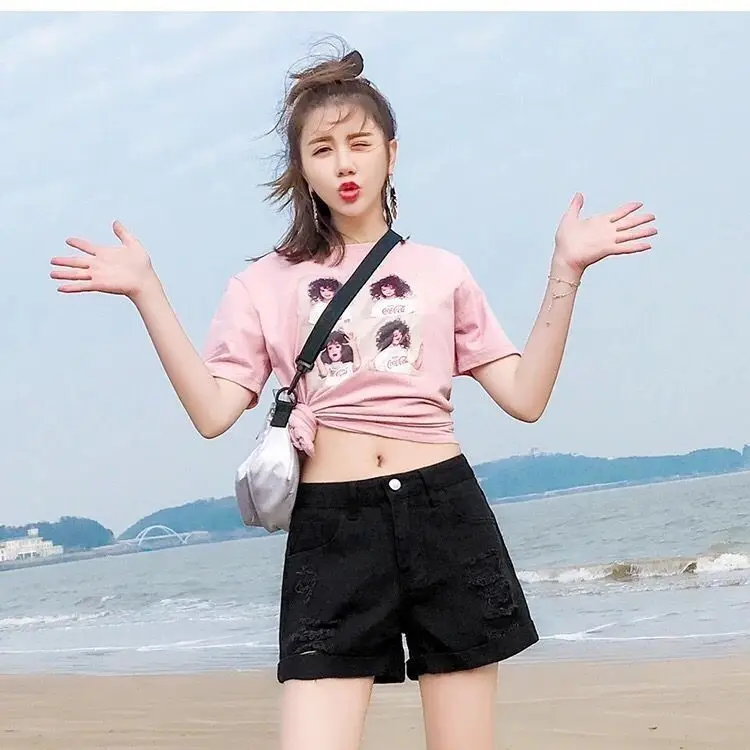 2021 high waisted Black Denim Shorts female summer students curl loose thin A-line shorts wide leg pants hot pants female
2021 high waisted Black Denim Shorts female summer students curl loose thin A-line shorts wide leg pants hot pants female