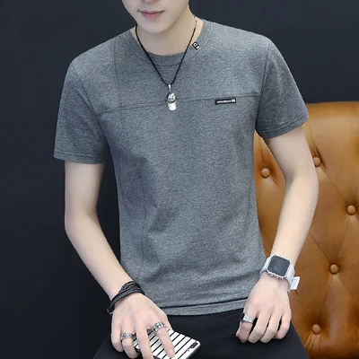 Short-sleeved T-shirt men's casual simple bottoming shirt half-sleeved clothes 5956 
Short-sleeved T-shirt men's casual simple bottoming shirt half-sleeved clothes 5956