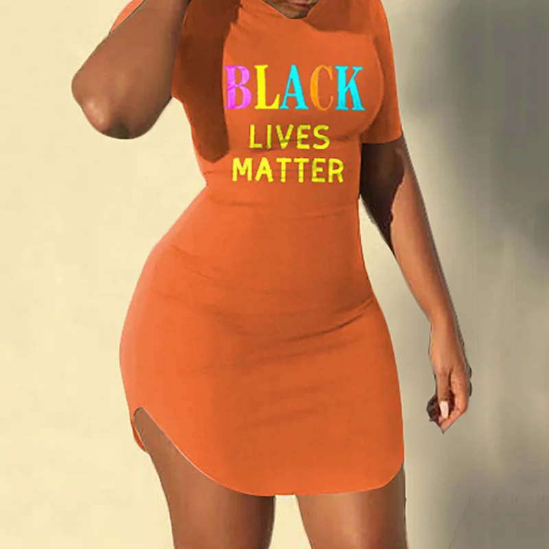 Sexy Letter Print Dress Women Summer Slim Tight Hip Casual Short Sleeve O-Neck Bodycon Ladies Office Simple Vestidos SJ6467C 
Sexy Letter Print Dress Women Summer Slim Tight Hip Casual Short Sleeve O-Neck Bodycon Ladies Office Simple Vestidos SJ6467C