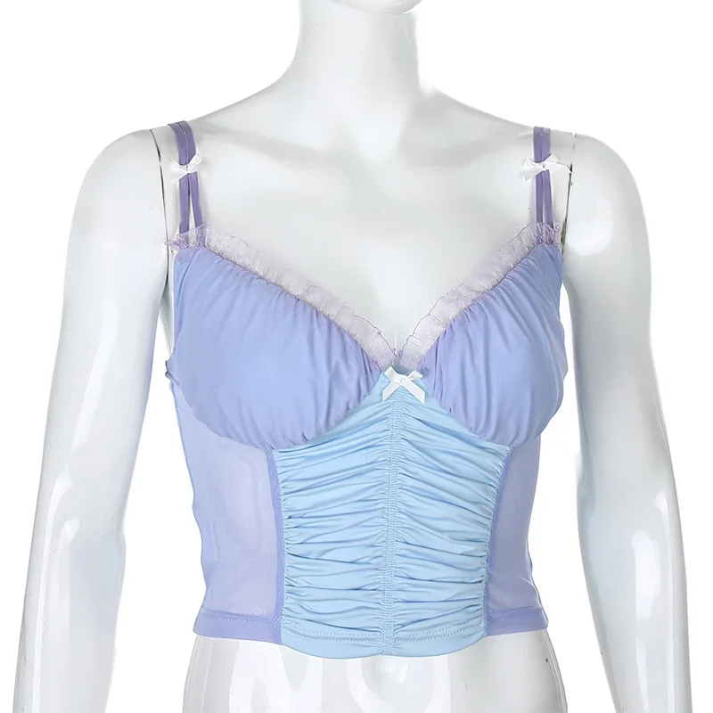 Women Sexy V Neck Camisole Bow Folds Short Tops Summer Fashion Halter Vest Top
Women Sexy V Neck Camisole Bow Folds Short Tops Summer Fashion Halter Vest Top