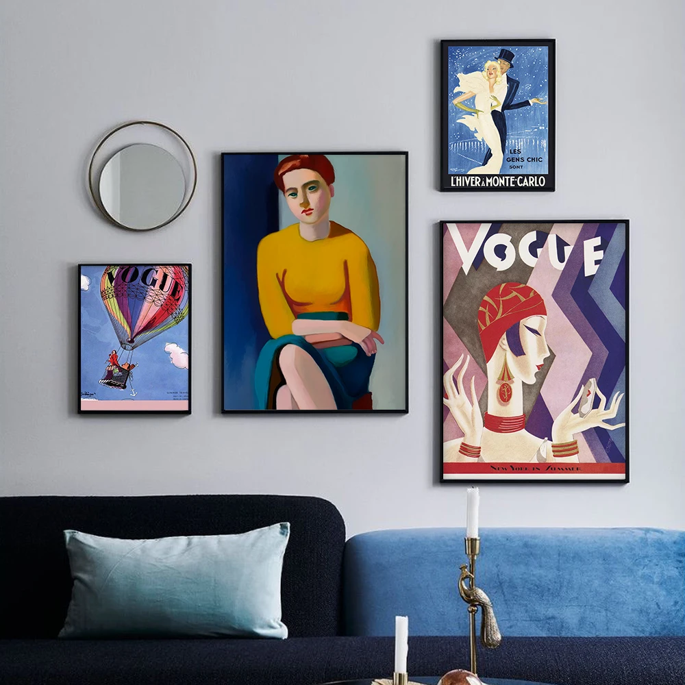 Modern Vintage Vogue Magasin Cover Posters Print Hanne's Portrait Canvas Painting Wall Art Abstract Pictures Living Room Decor
Modern Vintage Vogue Magasin Cover Posters Print Hanne's Portrait Canvas Painting Wall Art Abstract Pictures Living Room Decor