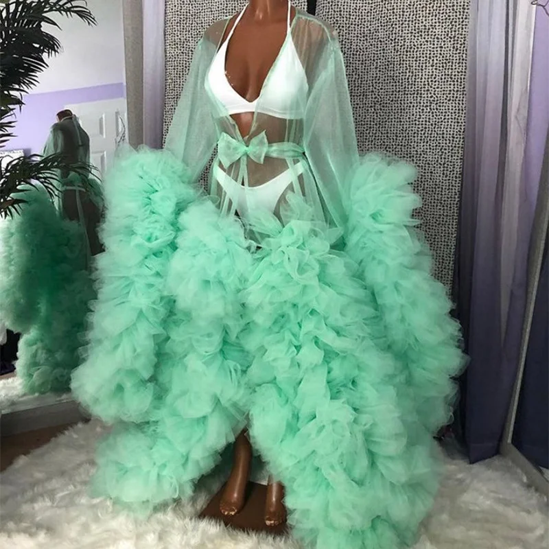 Luxury Ruffles Maternity Gown Tiered Skirts Wedding Sleepwear Bathrobes Nightgowns Robes Women Dress Kimono
Luxury Ruffles Maternity Gown Tiered Skirts Wedding Sleepwear Bathrobes Nightgowns Robes Women Dress Kimono
