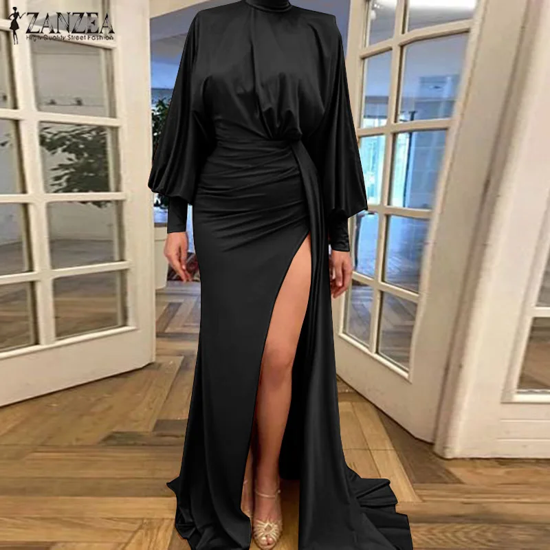 ZANZEA Autumn Sundress Women Elegant Long Lantern Sleeve Split Hem Maxi Vestidos Fashion Ladies Slim Long Party Dress Robe Femme
ZANZEA Autumn Sundress Women Elegant Long Lantern Sleeve Split Hem Maxi Vestidos Fashion Ladies Slim Long Party Dress Robe Femme