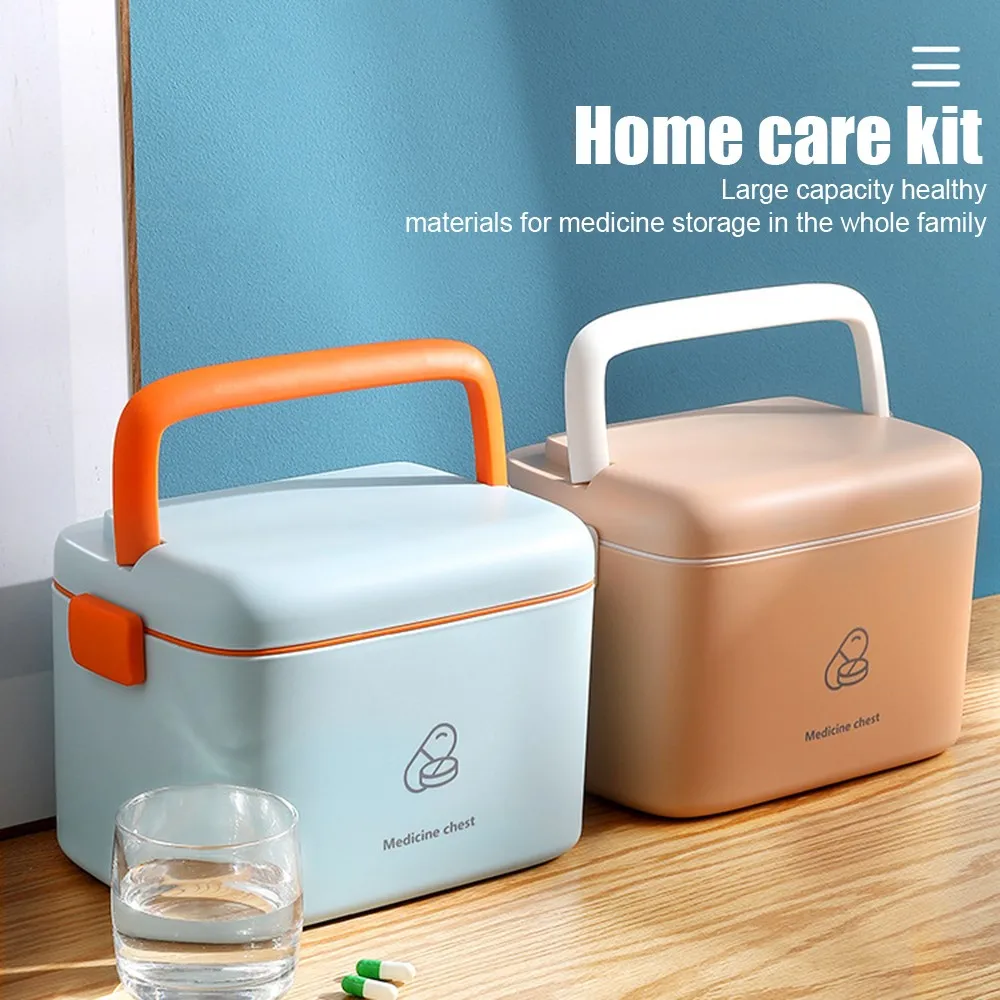 2 Layer Portable First Aid Kit Storage Box Plastic Storage Case Medicine Cabinet Family Emergency Medicine Chest Box With Handle
2 Layer Portable First Aid Kit Storage Box Plastic Storage Case Medicine Cabinet Family Emergency Medicine Chest Box With Handle