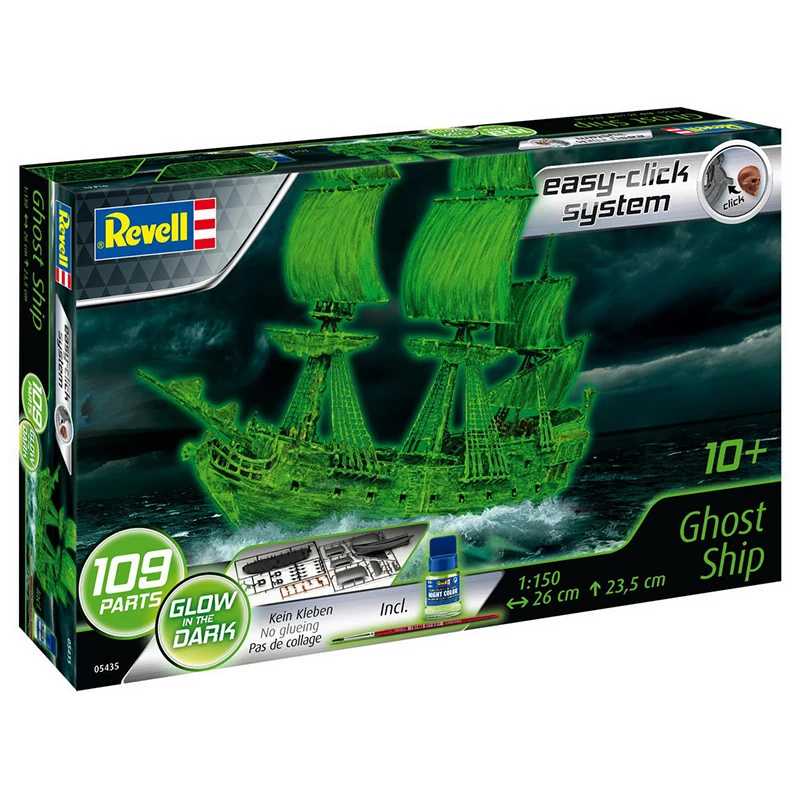 1/150 Revell Plastic Assembly Model Luminous Ghost Sailing Vessel Horror Ship with Luminous Paint + Face Pen Out of Print #05435
1/150 Revell Plastic Assembly Model Luminous Ghost Sailing Vessel Horror Ship with Luminous Paint + Face Pen Out of Print #05435