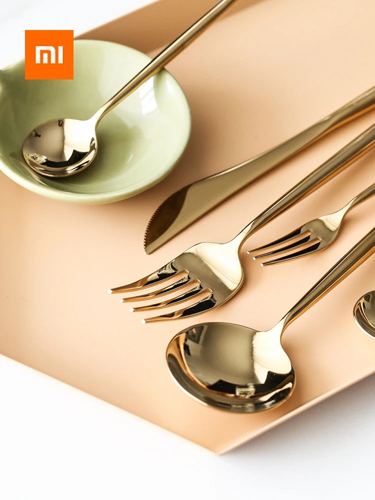 Xiaomi Siyue Tableware Dinerware Set Polished Stainless Steel Kitchen Cutlery Steak Knife Forks Dessert Spoon Fruit Fork
Xiaomi Siyue Tableware Dinerware Set Polished Stainless Steel Kitchen Cutlery Steak Knife Forks Dessert Spoon Fruit Fork