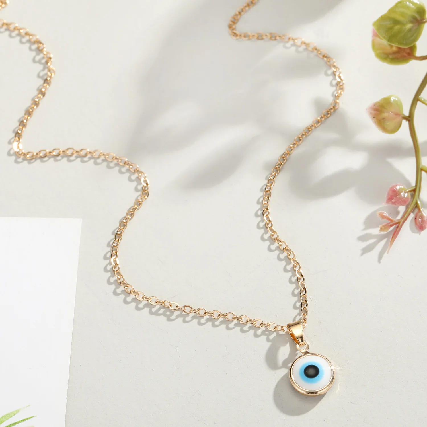 Turkey Blue Eyes Pendent Necklace Fashion Gold Hemming Evil Eyes Choker Necklace Charm Simple Small Collar Jewelry Accessories
Turkey Blue Eyes Pendent Necklace Fashion Gold Hemming Evil Eyes Choker Necklace Charm Simple Small Collar Jewelry Accessories