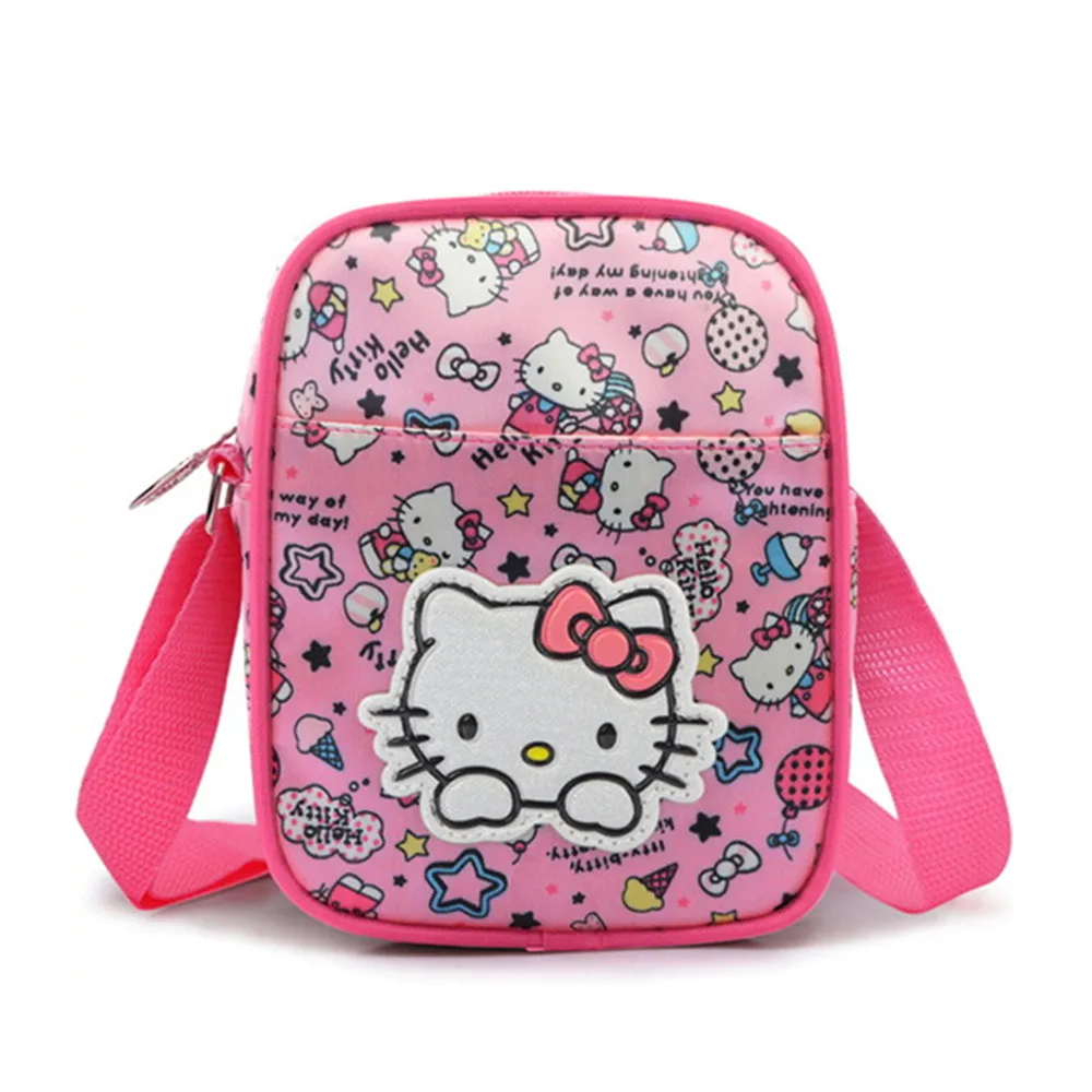 Kawaii Hello Kitty Детская сумка через плечо для девочек Doraemon модная уличная на молнии