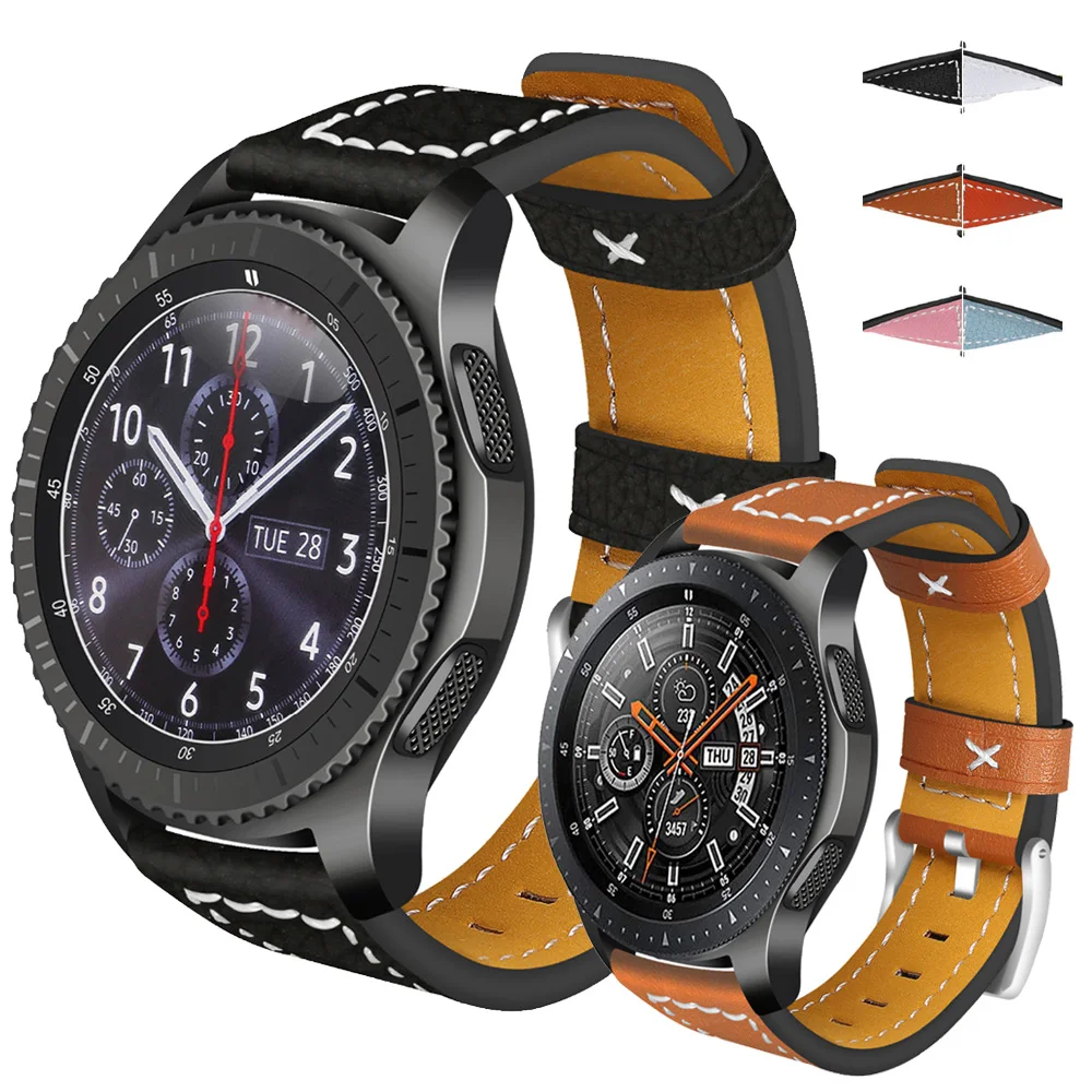 22mm Watch band For Samsung Galaxy Watch 46mm 42mm Gear S3 Genuine Leather 20mm Watch Strap For galaxy watch Active 2 40mm 44mm
22mm Watch band For Samsung Galaxy Watch 46mm 42mm Gear S3 Genuine Leather 20mm Watch Strap For galaxy watch Active 2 40mm 44mm