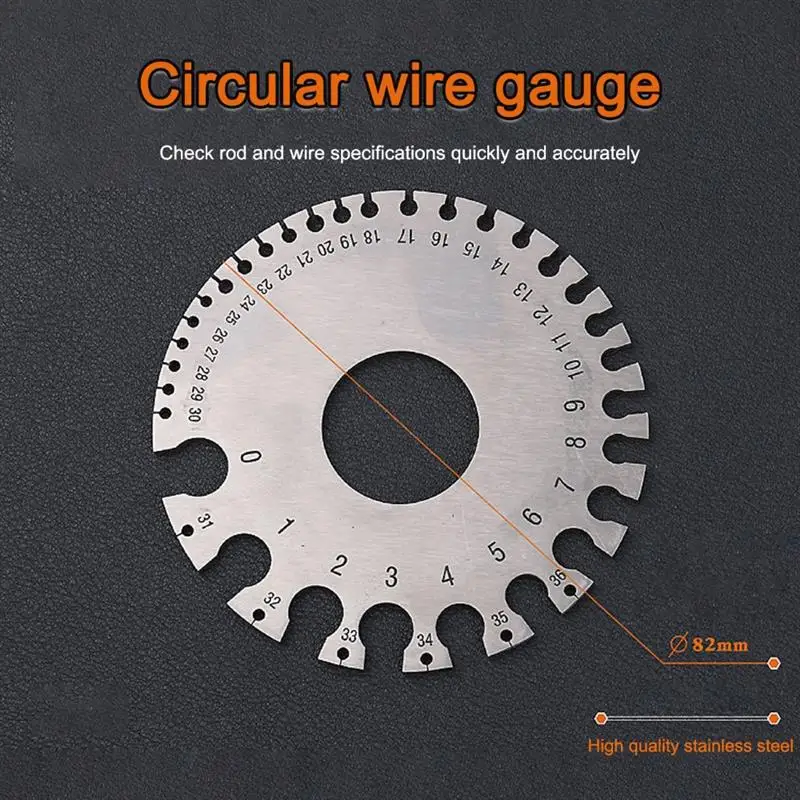 Stainless Steel Wire Gauge Round AWG SWG Wire Gage Thickness gauge Measurer Tester Ruler Gauge Diameter Tool
Stainless Steel Wire Gauge Round AWG SWG Wire Gage Thickness gauge Measurer Tester Ruler Gauge Diameter Tool