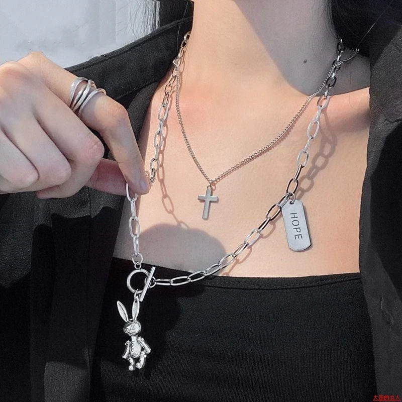 Fashion Multilayer Hip Hop Long Chain Necklace for Women Men Jewelry Coin Rabbit Cross Pendant Necklace Accessories
Fashion Multilayer Hip Hop Long Chain Necklace for Women Men Jewelry Coin Rabbit Cross Pendant Necklace Accessories