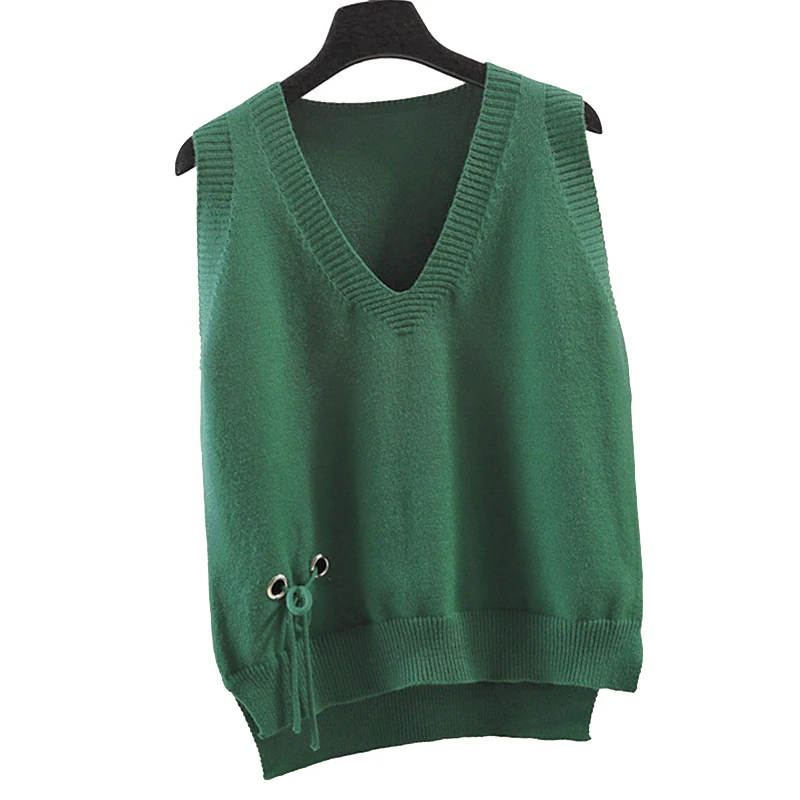 2020 new loose waistcoat women's short large spring and autumn V-neck knitted vest sleeveless sweater
2020 new loose waistcoat women's short large spring and autumn V-neck knitted vest sleeveless sweater