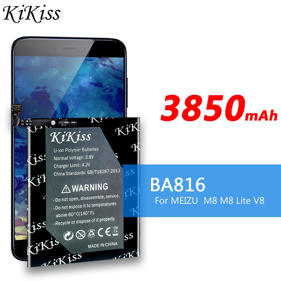 High Capacity 3850mAh BA816 Battery for Meizu M8 / M8 Lite M816H M816Q / V8 Phone Lastest Produce Batteries + Tools
High Capacity 3850mAh BA816 Battery for Meizu M8 / M8 Lite M816H M816Q / V8 Phone Lastest Produce Batteries + Tools