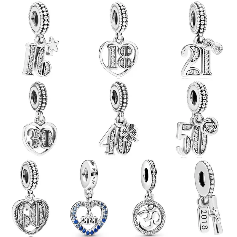 Original New S925 Charm Alphabet & Numbers 16 18 21 30 40 50 60 2020 Years Pendant Bead Fit Popular Bracelet DIY Jewelry
Original New S925 Charm Alphabet & Numbers 16 18 21 30 40 50 60 2020 Years Pendant Bead Fit Popular Bracelet DIY Jewelry
