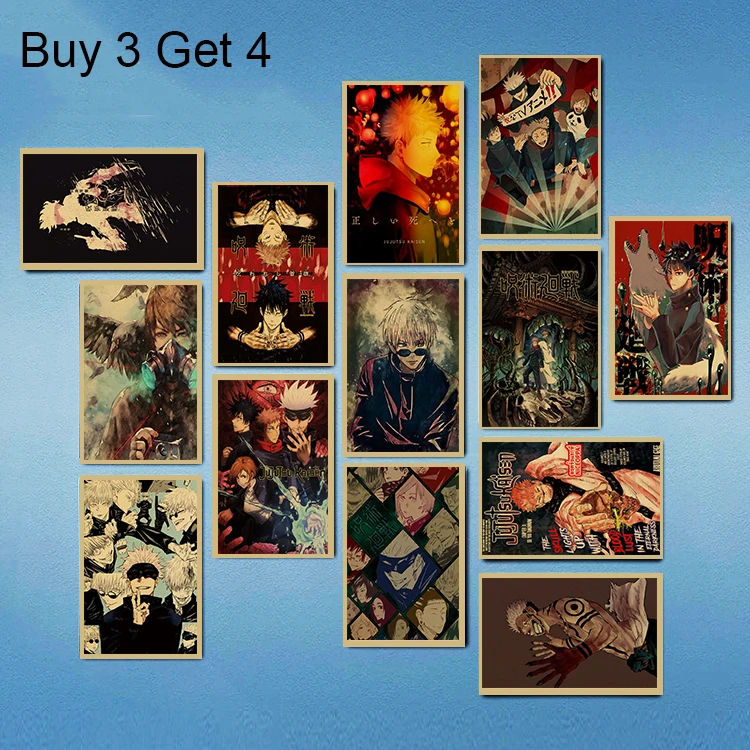 A4 Japanese Anime Jujutsu Kaisen Posters Kraft Paper Vintage Wall Art Painting Living Room Bar Cafe Decoration Kraft Paper
A4 Japanese Anime Jujutsu Kaisen Posters Kraft Paper Vintage Wall Art Painting Living Room Bar Cafe Decoration Kraft Paper