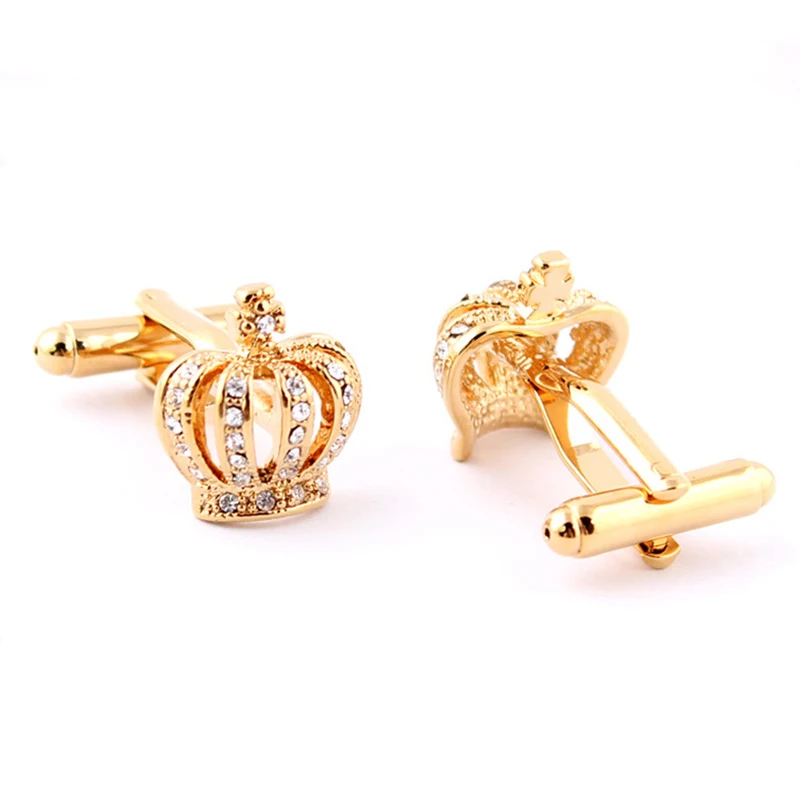 Crown Crystal Quality Cufflinks for Mens Jewelry Copper Metal Men's Shirt Business Cuff Links Buttons Wedding Men Accessories
Crown Crystal Quality Cufflinks for Mens Jewelry Copper Metal Men's Shirt Business Cuff Links Buttons Wedding Men Accessories