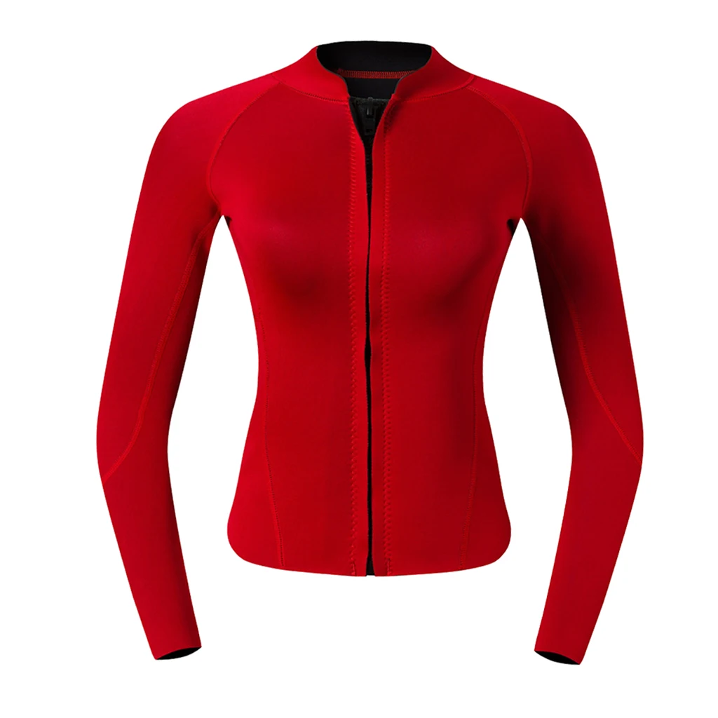 Premium 2mm Neoprene Women Wetsuit Front Zipper For Scuba Diving Swimming Top Red | Спорт и развлечения