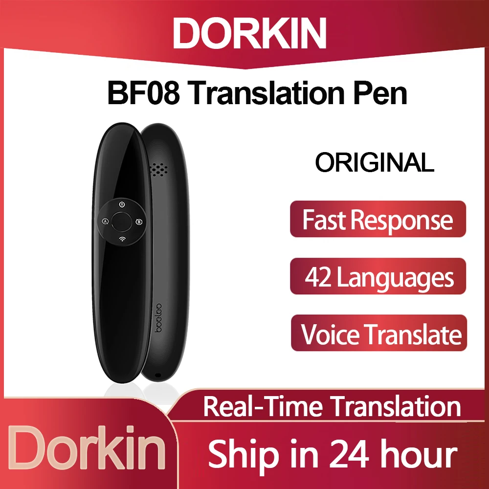 Original Dorkin BF08 Portable Smart Voice Translator Device 42 Languages Real Time Instant Two-Way Translation Use with APP
Original Dorkin BF08 Portable Smart Voice Translator Device 42 Languages Real Time Instant Two-Way Translation Use with APP