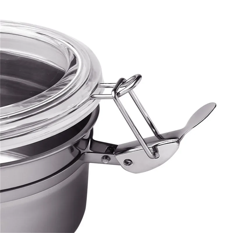 Stainless Steel Tea Storage Jar Sealed Food Cans Coffee Flour Sugar Nuts Container Holder Snack Canister Kitchen Storage Bottle
Stainless Steel Tea Storage Jar Sealed Food Cans Coffee Flour Sugar Nuts Container Holder Snack Canister Kitchen Storage Bottle