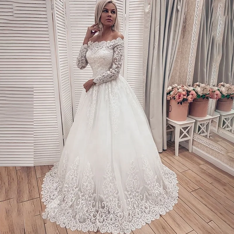 Женское свадебное платье со шлейфом It's yiiya, белое элегантное платье трапециевидной формы с открытыми плечами и длинными рукавами на лето 2019
Женское свадебное платье со шлейфом It's yiiya, белое элегантное платье трапециевидной формы с открытыми плечами и длинными рукавами на лето 2019