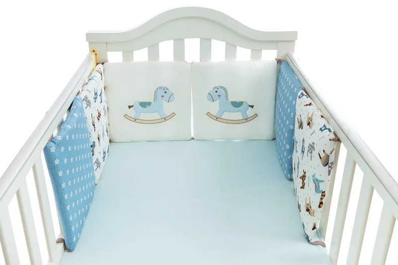 

6pcs 30*30cm Cotton Baby Bed Protector Crib Bumper Pads Crib Protector Bumpers Cotton Cot Nursery Bedding