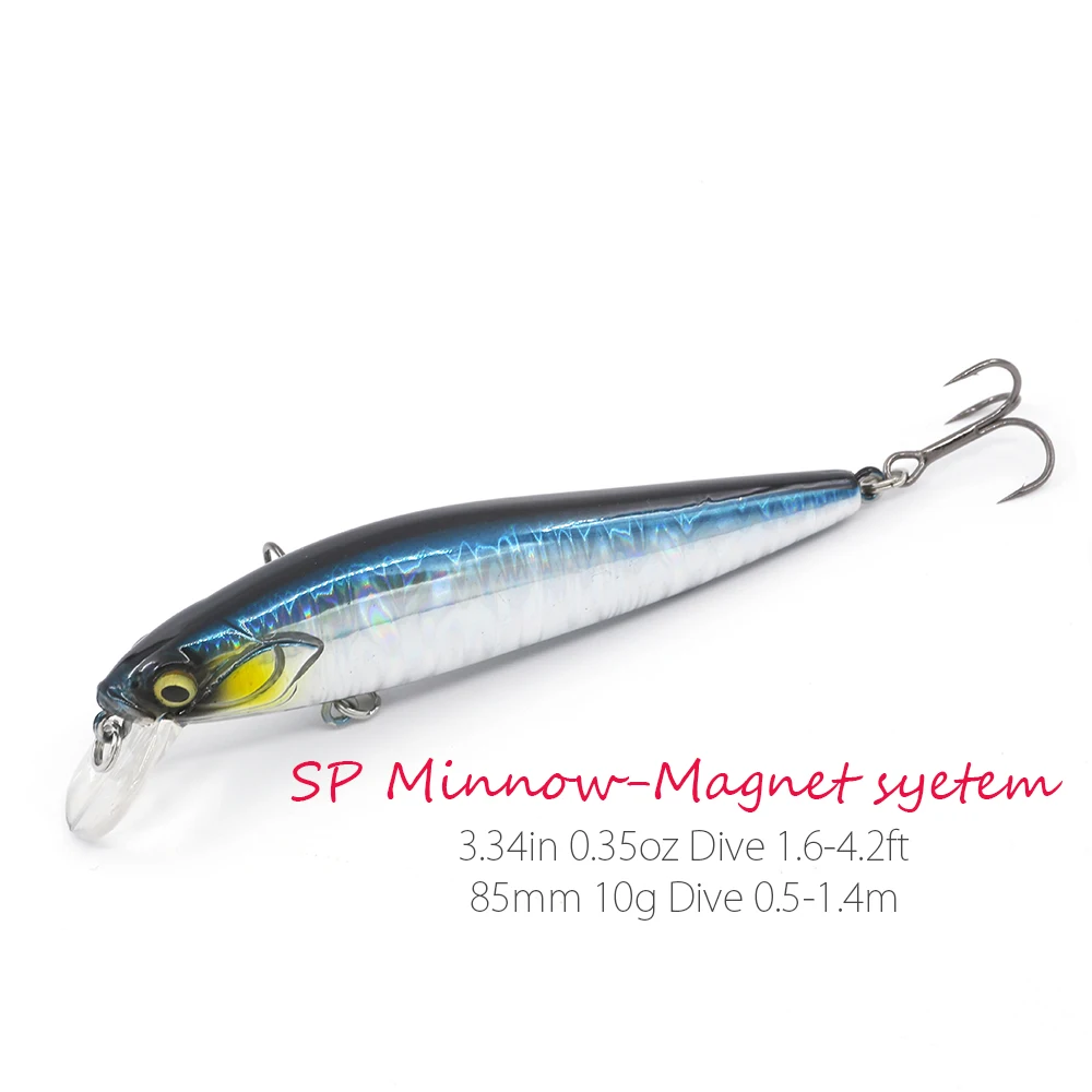 85mm 10g SP Minnow Fishing Lure With Magnet System Long Casting Wobbler Bait Bkk Hooks Isca Artificail Fishing Tackle Gear Pesca 
85mm 10g SP Minnow Fishing Lure With Magnet System Long Casting Wobbler Bait Bkk Hooks Isca Artificail Fishing Tackle Gear Pesca