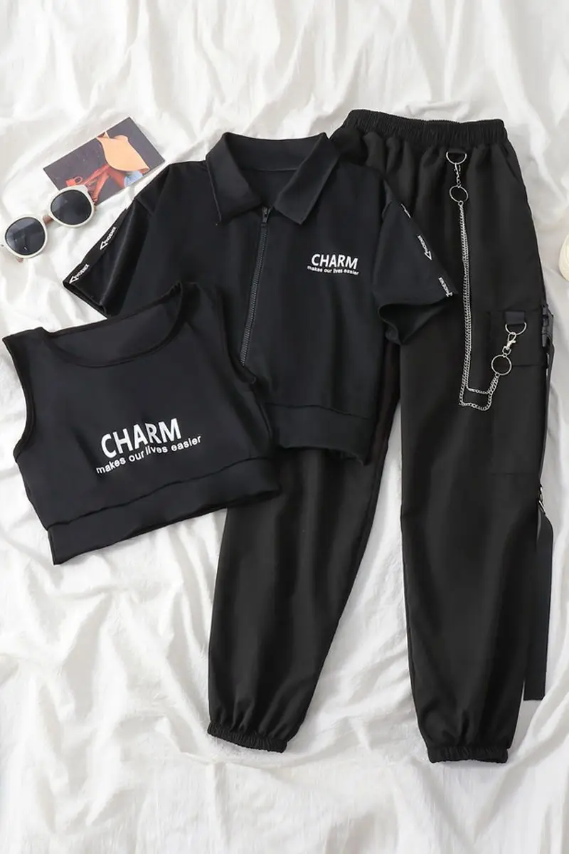 2021summer new all-match overalls women's thin loose little student suit short-sleeved jacket vest harem pants three-piece trend
2021summer new all-match overalls women's thin loose little student suit short-sleeved jacket vest harem pants three-piece trend